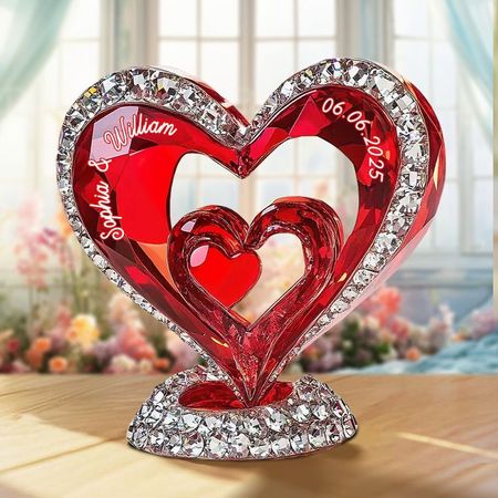 Du und ich, wir schaffen das – personalisiertes Paar, individuell geformte Acryltafel